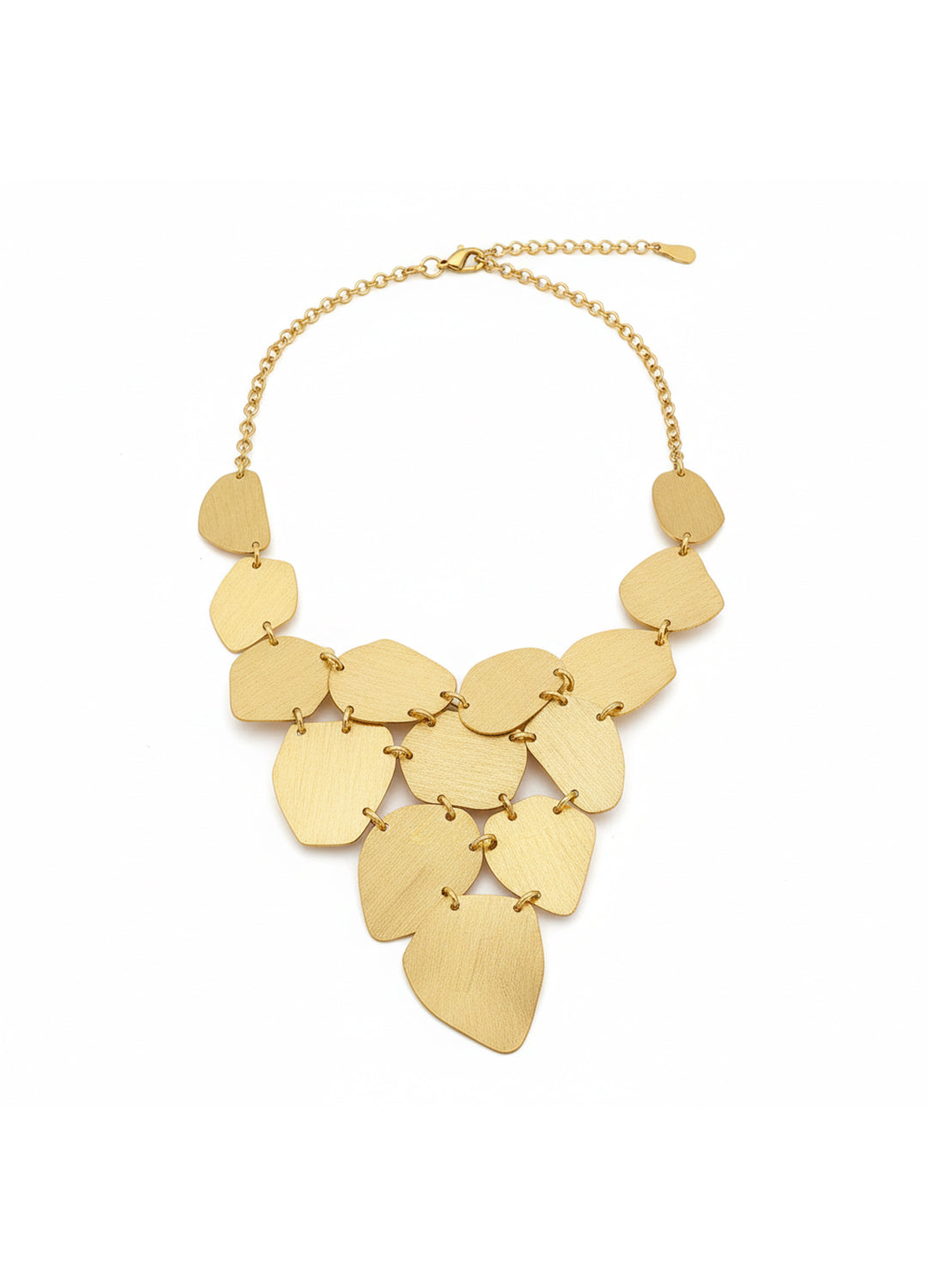 Golden Petal Statement Necklace