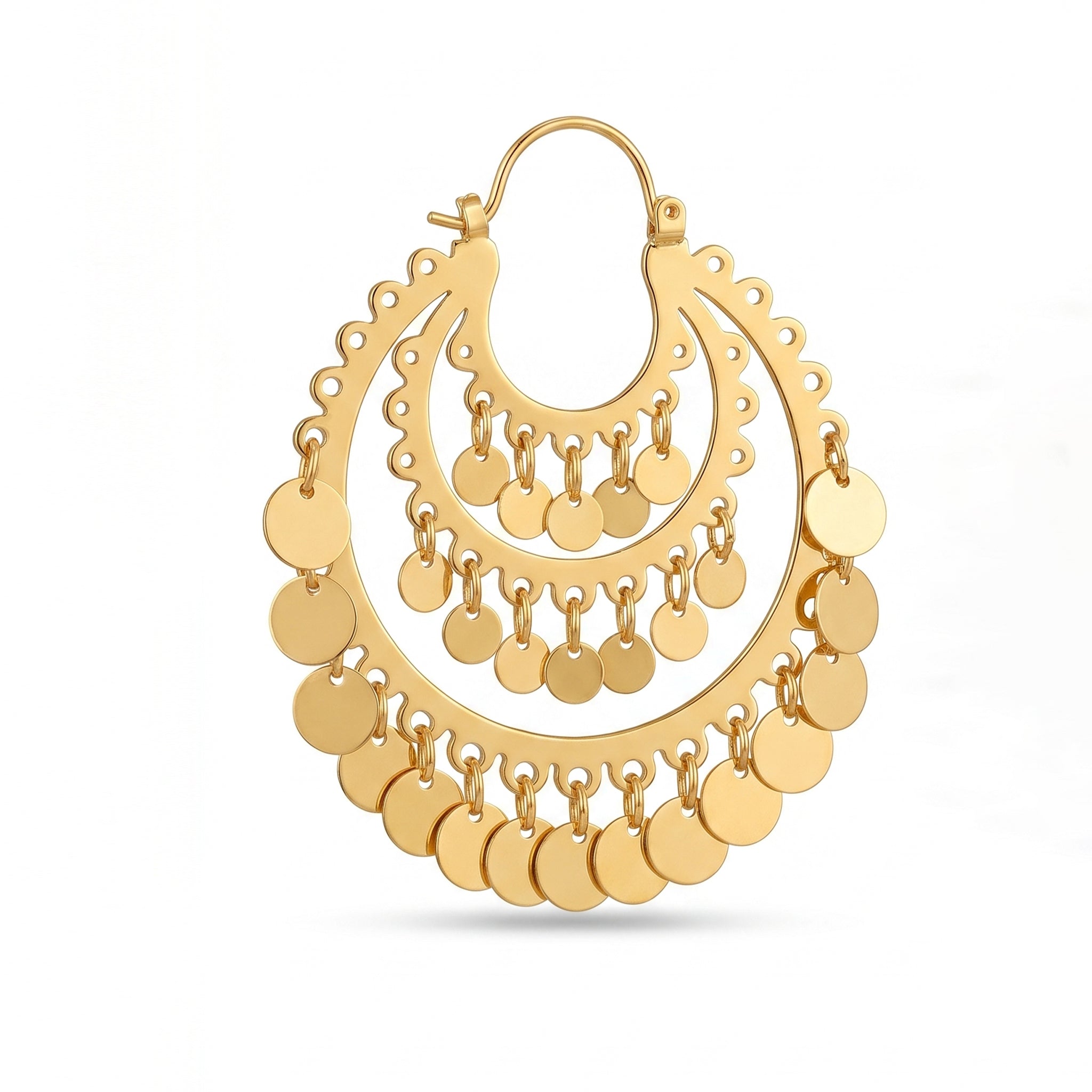 Golden Nomad Coin Earrings