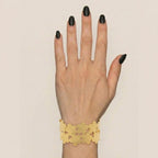 Golden Blossom Cuff Bracelet