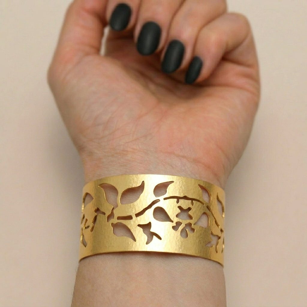 Golden Garden Cuff Bracelet