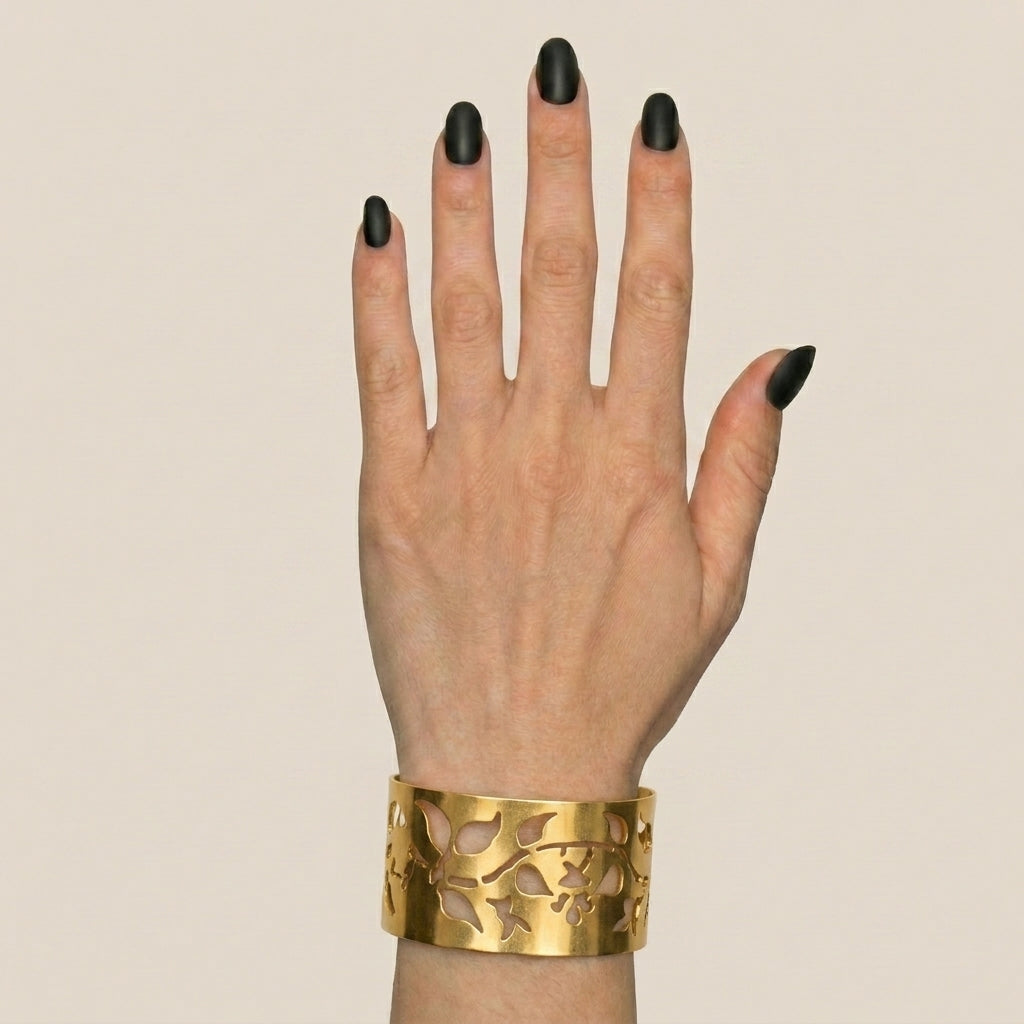 Golden Garden Cuff Bracelet