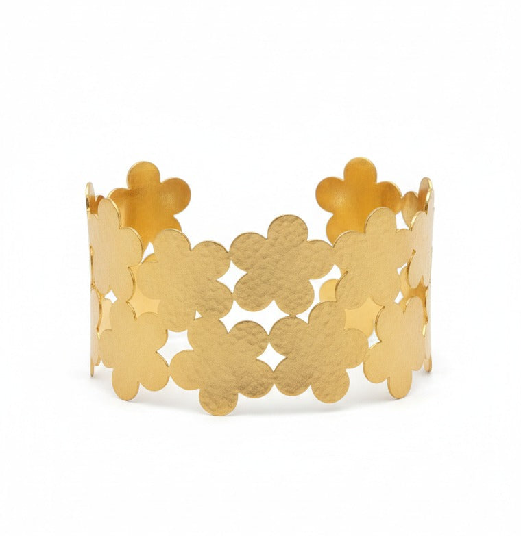 Golden Blossom Cuff Bracelet