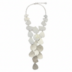 Silver Cascade Statement Necklace