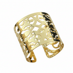 Golden Arabesque Cuff Bracelet