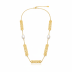 Arabesque Pearl Link Necklace