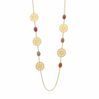 Arabesque Floral Beaded Necklace