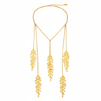 Golden Leaf Cascade Necklace