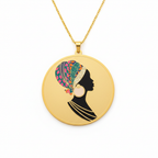 African Queen Medallion Necklace