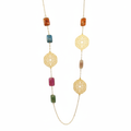 Multicolor Stone Arabesque Necklace
