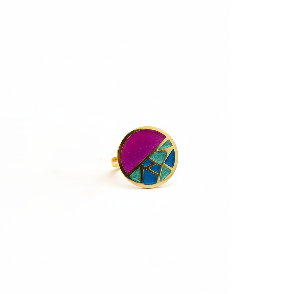 Mosaic Luna Ring