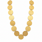 Golden Disc Statement Necklace