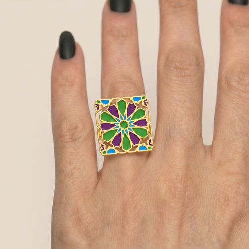 Andalusian Mosaic Ring