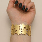 Golden Blossom Cuff Bracelet