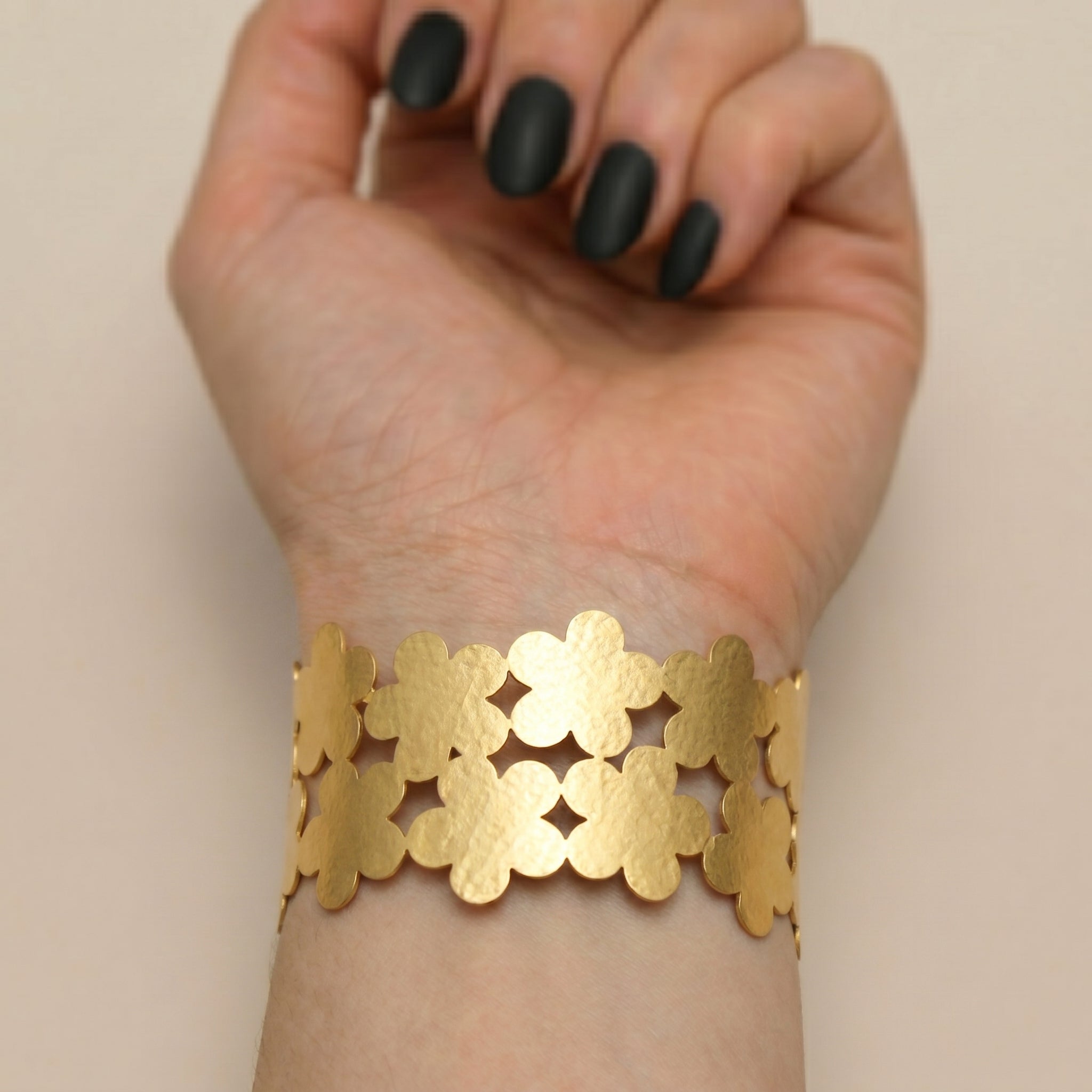 Golden Blossom Cuff Bracelet
