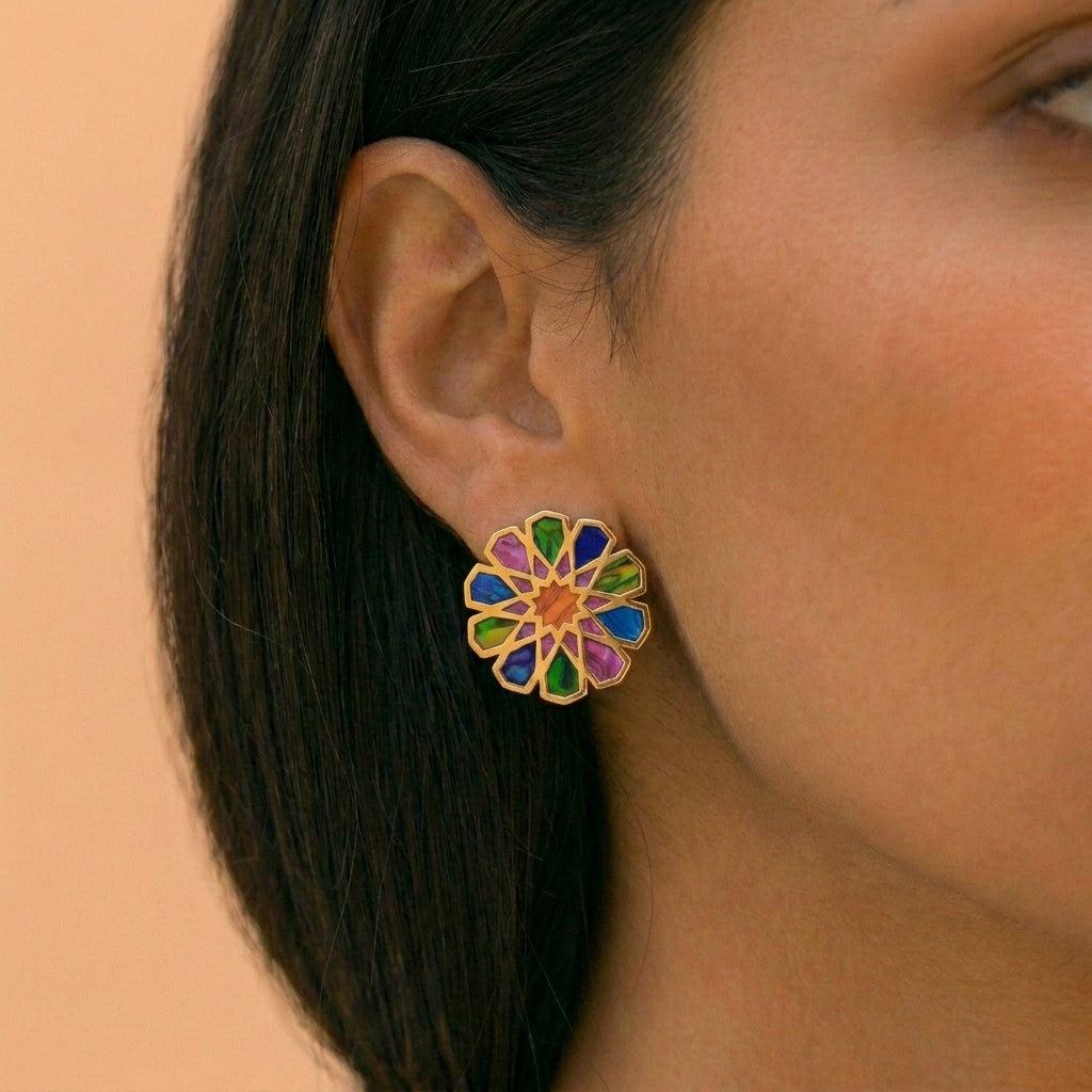 Mosaic Star Earrings